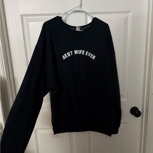 Black 'Best Wife Ever' Sweatshirt